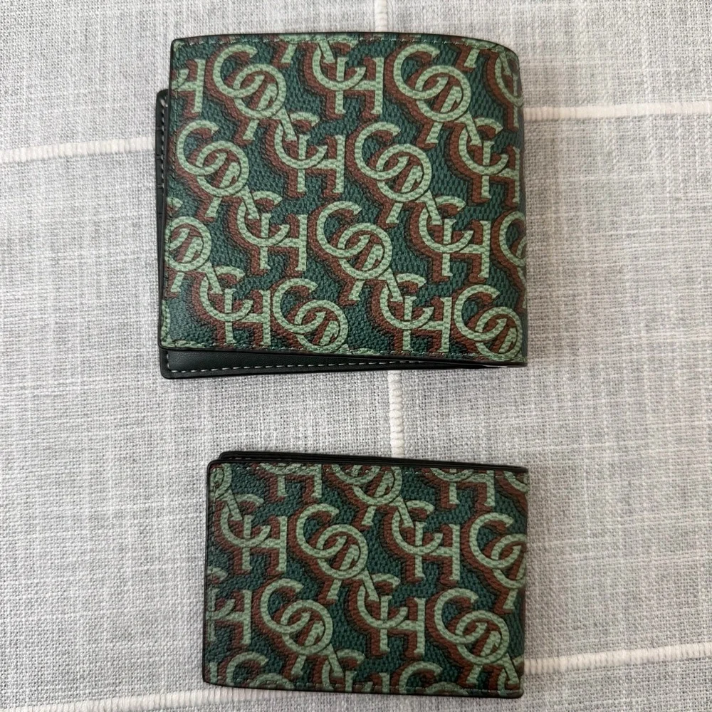 Coach‎ 3-In-1 Wallet In Signature Canvas Monogram Amazon Green NEW
